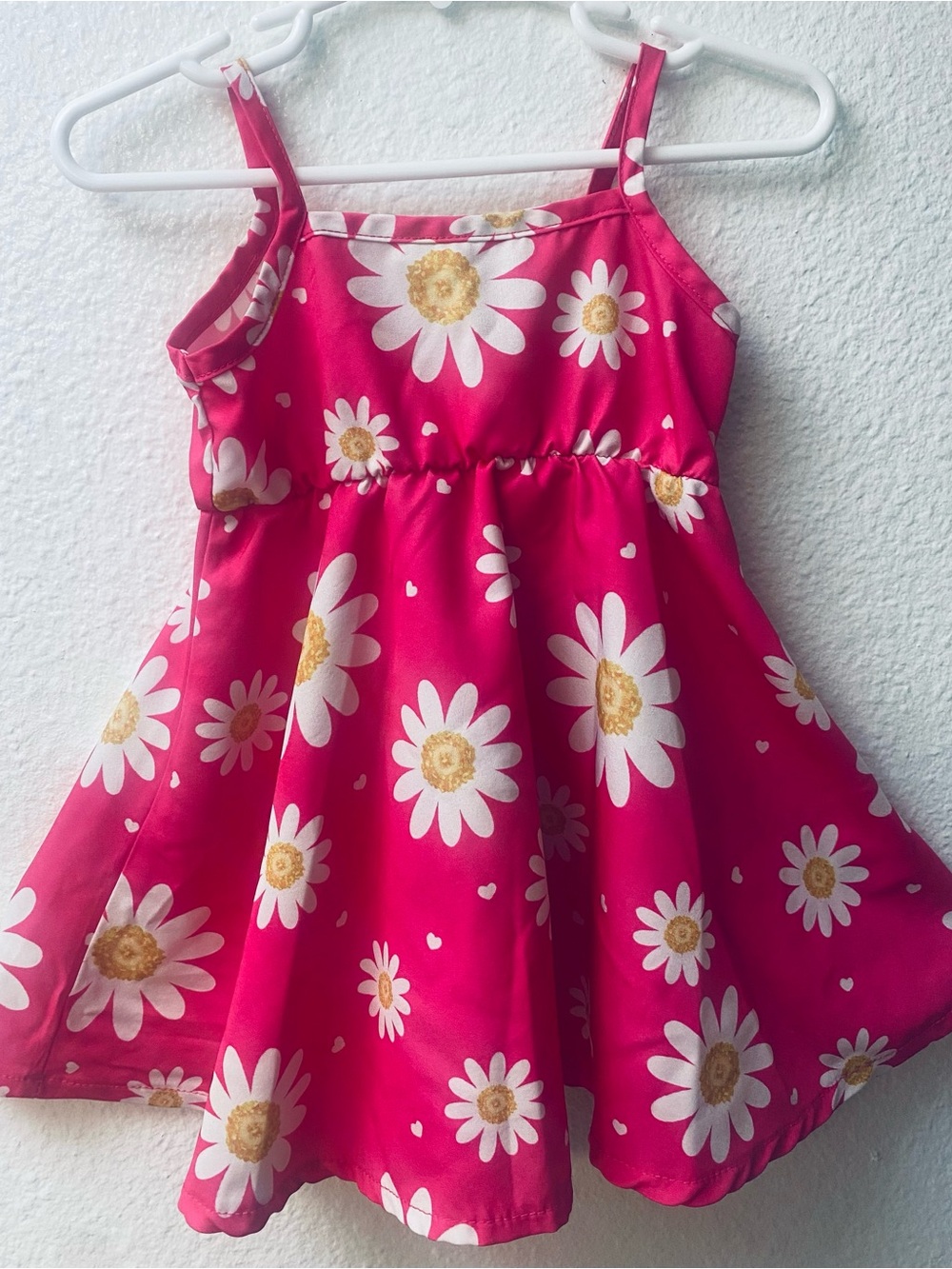 Girls' Pink Daisy Print Sundress